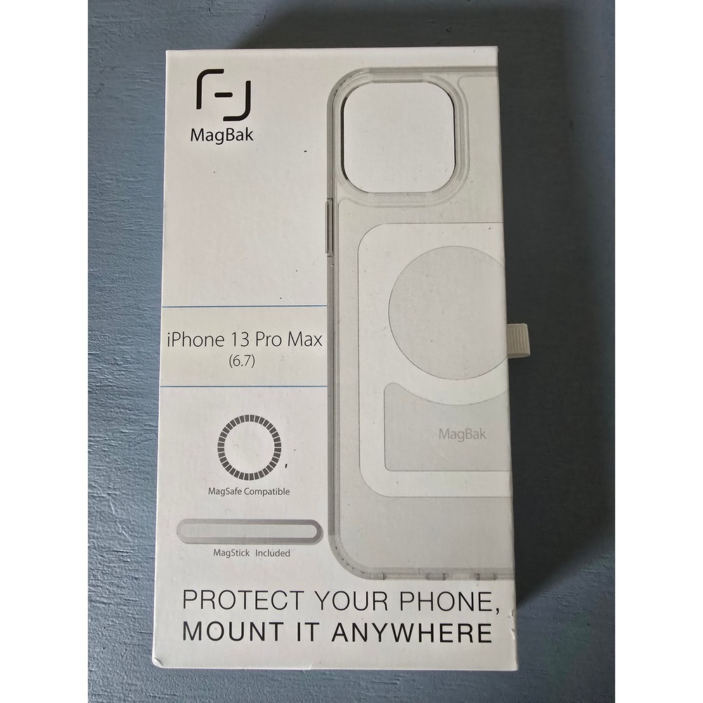 MagBak Magnetic Clear Case iPhone 13 Pro Max (6.7) MagSafe Compatible  MagStick
